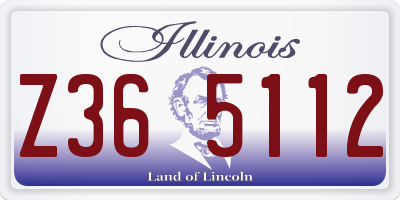 IL license plate Z365112