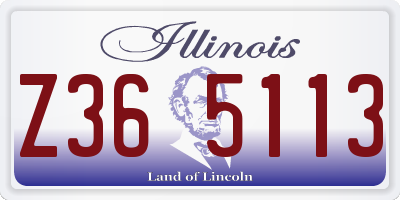 IL license plate Z365113