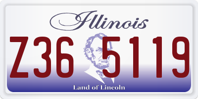 IL license plate Z365119