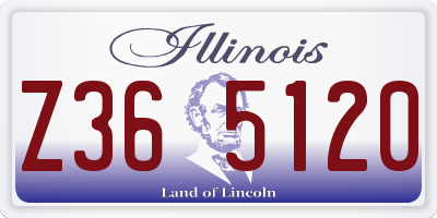 IL license plate Z365120