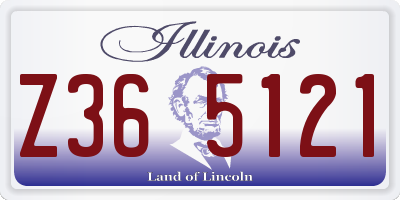 IL license plate Z365121