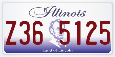IL license plate Z365125