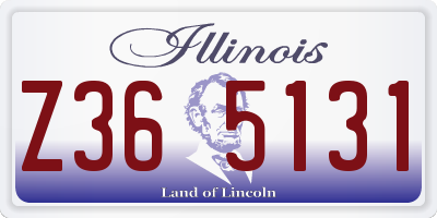 IL license plate Z365131