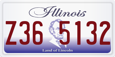 IL license plate Z365132
