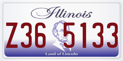 IL license plate Z365133