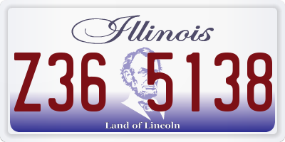 IL license plate Z365138