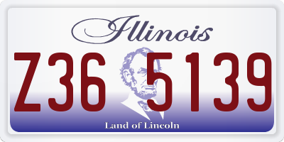 IL license plate Z365139