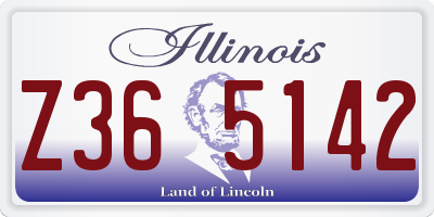 IL license plate Z365142
