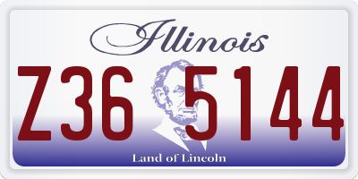 IL license plate Z365144