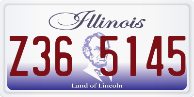 IL license plate Z365145
