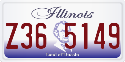 IL license plate Z365149