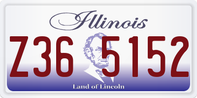 IL license plate Z365152