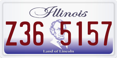 IL license plate Z365157