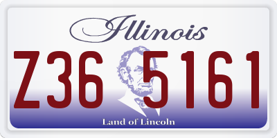 IL license plate Z365161