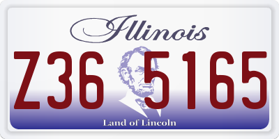 IL license plate Z365165