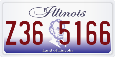 IL license plate Z365166