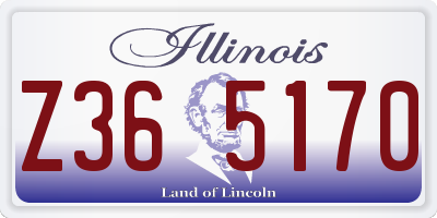 IL license plate Z365170