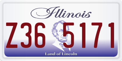 IL license plate Z365171