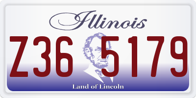 IL license plate Z365179
