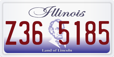 IL license plate Z365185
