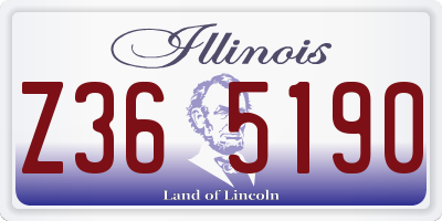 IL license plate Z365190
