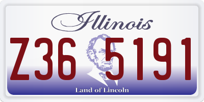 IL license plate Z365191