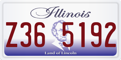 IL license plate Z365192