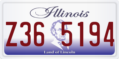 IL license plate Z365194