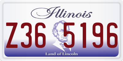 IL license plate Z365196