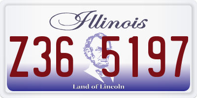 IL license plate Z365197