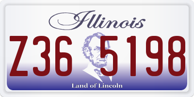 IL license plate Z365198