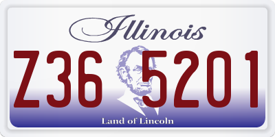 IL license plate Z365201