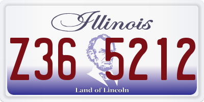 IL license plate Z365212