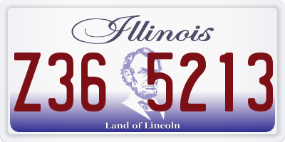 IL license plate Z365213