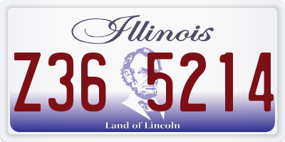 IL license plate Z365214
