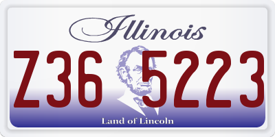 IL license plate Z365223