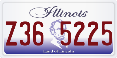 IL license plate Z365225