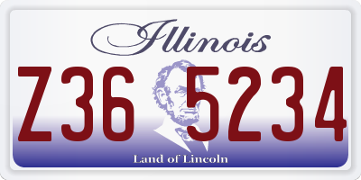 IL license plate Z365234