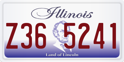 IL license plate Z365241