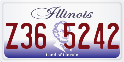 IL license plate Z365242