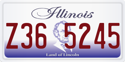 IL license plate Z365245