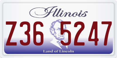 IL license plate Z365247