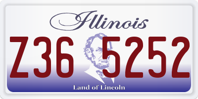 IL license plate Z365252
