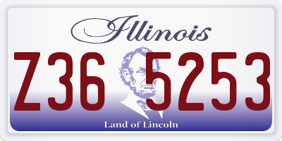 IL license plate Z365253