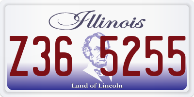 IL license plate Z365255