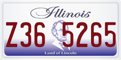 IL license plate Z365265