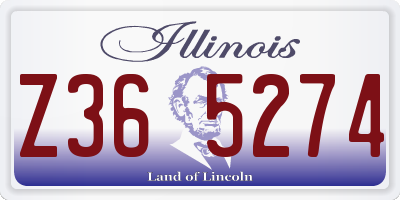 IL license plate Z365274