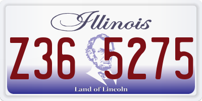 IL license plate Z365275