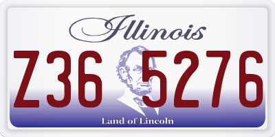 IL license plate Z365276