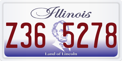 IL license plate Z365278